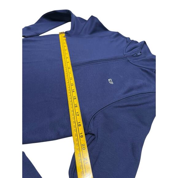 Vineyard Vines Boys' Exclusive Jersey Half Zip Pullover In Deep Bay - L (16) - Picture 6 of 7